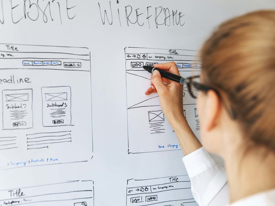 Website wireframes