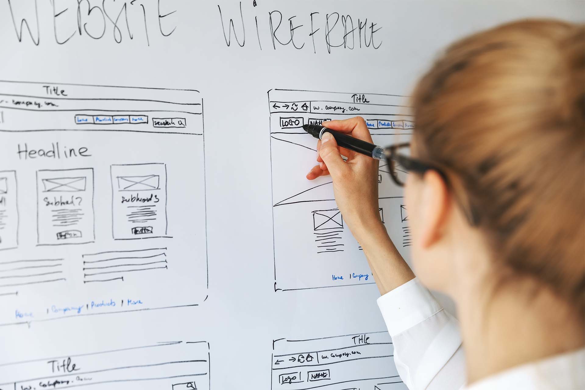 Website wireframes